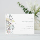 Waterverf Bloemen Botanische Bruiloft RSVP (Staand voorkant)