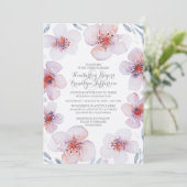 Waterverf Bloemen - Botanische Tuin Moderne Trouwd Kaart (Staand voorkant)