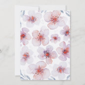 Waterverf Bloemen - Botanische Tuin Moderne Trouwd Kaart (Achterkant)