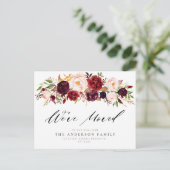 waterverf bloemen Briefkaart (Staand voorkant)