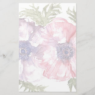 Waterverf bloemen briefpapier