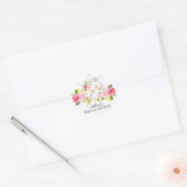 Waterverf Bloemen Bruids Tea Party Sticker (Envelop)