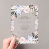 Waterverf Bloemen | Bruiloft Acryl Uitnodigingen (Insitu (Draagbaar))