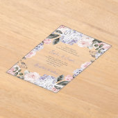 Waterverf Bloemen | Bruiloft Acryl Uitnodigingen (Laagn)