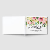 Waterverf Bloemen bruiloft gastenboek (Volledig)