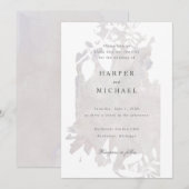 waterverf bloemen bruiloft kaart (Voorkant / Achterkant)