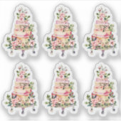 Waterverf Bloemen Bruiloft Taart Bakkerij Planner Sticker (Voorkant)