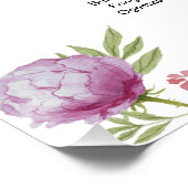 Waterverf Bloemen Bruiloft Zitkaarten Poster Perfect Poster (Hoek)