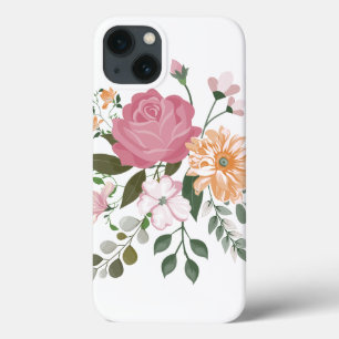 Waterverf bloemen iPhone 13 hoesje