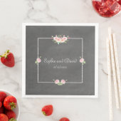 Waterverf bloemen Chalk Wedding Servetten (Insitu)