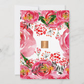 Waterverf Bloemen Chic Glam Verjaardagsfeest Kaart (Achterkant)