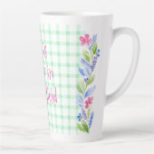 Waterverf Bloemen Controleer LEVEN is beter Uw sta Latte Mok (Rechts)