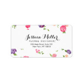 Waterverf Bloemen Craft Designer II Etiket (Voorkant)