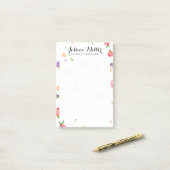  Waterverf Bloemen Craft Designer II Post-it® Notes (Op bureau)