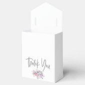 Waterverf Bloemen Dank u Namen Date White Bedankdoosjes (Geopend)