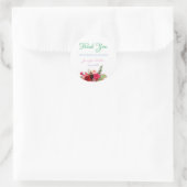 Waterverf Bloemen Dank u Sjabloon Hand Script Ronde Sticker (Tas)