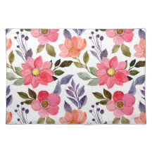 Waterverf Bloemen Doek Placemat