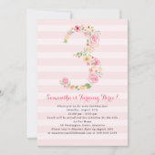 Waterverf Bloemen DRIE 3e Verjaardag Kaart (Voorkant)