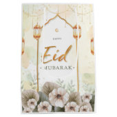 Waterverf bloemen Eid Mubarak Medium Cadeauzakje (Achterkant)