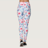 Waterverf bloemen en bladeren 2 leggings (Achterkant)