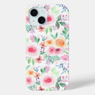 Waterverf bloemen en bladeren