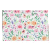 Waterverf bloemen en bladeren kussensloop (Achterkant-Rechts)