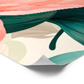 Waterverf bloemen en bladeren poster (Hoek)