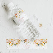 Waterverf Bloemen en gouden godsdienstige Watereti Waterfles Etiket