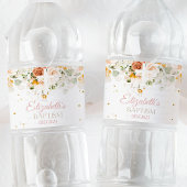 Waterverf Bloemen en gouden godsdienstige Watereti Waterfles Etiket