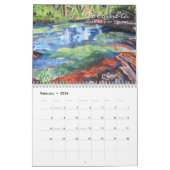 Waterverf bloemen en landschappen kalender (Feb 2026)