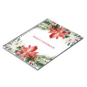 Waterverf bloemen en pinecon notitieboek (Linkerzijde)