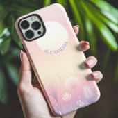 Waterverf bloemen en zon met naam Case-Mate iPhone case