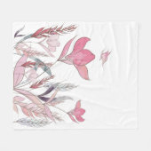 Waterverf bloemen fleece deken (Voorkant (Horizontaal))