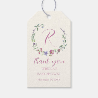 Waterverf Bloemen Gepersonaliseerde Gift Label Cadeaulabel