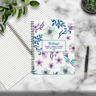 Waterverf Bloemen Gepersonaliseerde Huis & Tuin Notitieboek