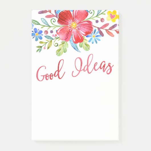 Waterverf bloemen Goede ideeën Post-it® Notes (Voorkant)
