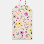 Waterverf bloemen Hartelijk dank Cadeaulabel (Achterkant)