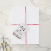 Waterverf bloemen Hartelijk dank Cadeaulabel (Met Touw)