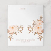 Waterverf Bloemen Herfst Ivoor Bruiloft (Buitenkant ongevouwen)