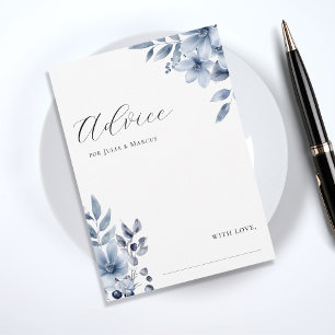 Waterverf Bloemen Iets Blauw Vrijgezellenfeest Advieskaart