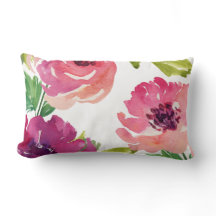 Waterverf Bloemen in roze en Paarse