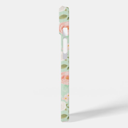 Waterverf Bloemen in Roze en Perzik Case-Mate iPhone Case (Achterkant / Links)