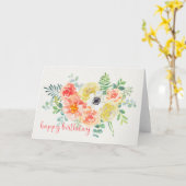  Waterverf bloemen Kaart (Gele Bloem)