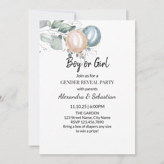 Waterverf bloemen kaart (Voorkant)