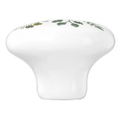 Waterverf bloemen keramische knop (Zijkant)