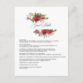 Waterverf Bloemen Kerstmis Bruiloft Gast Details Informatiekaartje (Voorkant)