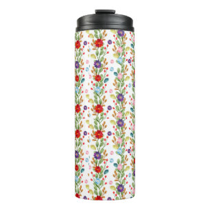 Waterverf Bloemen Kleurrijke Patroon-67488 Thermosbeker