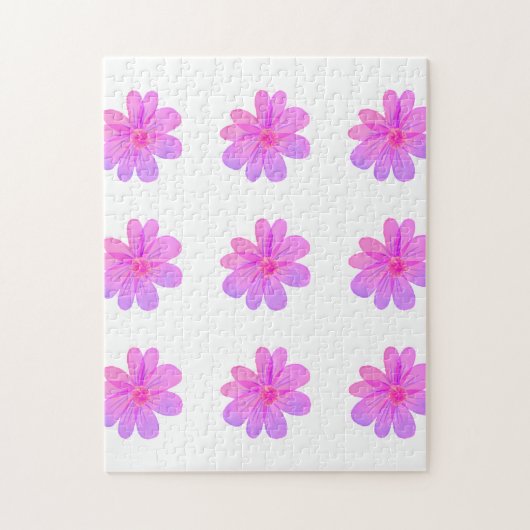 Waterverf bloemen legpuzzel (Verticaal)