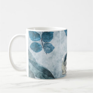  Waterverf Bloemen Lila papavers Koffiemok