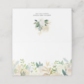 Waterverf bloemen met Gold Foil Greenery Wedding (Buitenkant ongevouwen)
